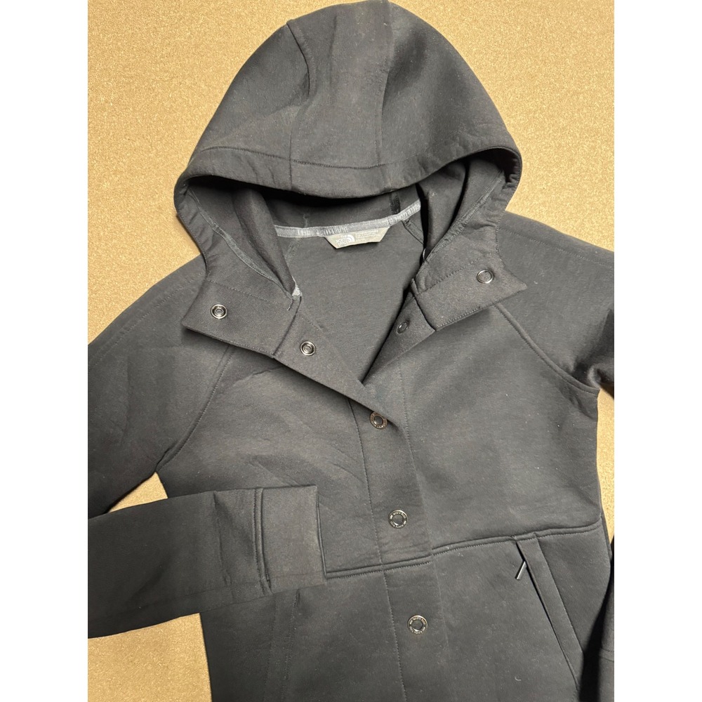 The‎ North Face Womens Black Hooded Snap Front Jacket XS